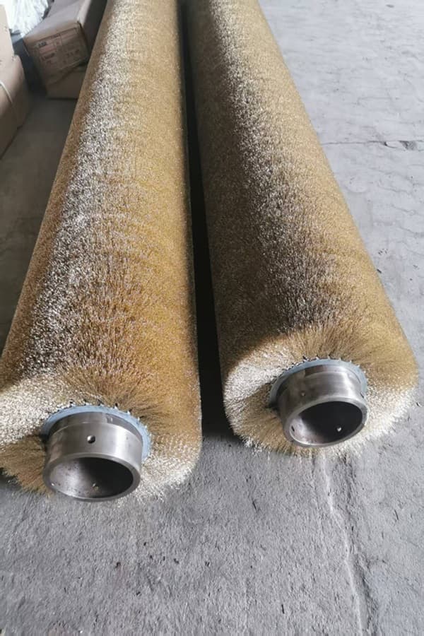 OEM Cylindrical Brass Steel Wire Brush Roller for Rust Removal
